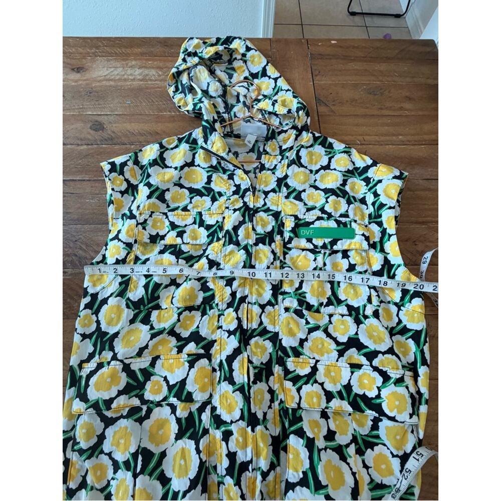 Diane Von Furstenberg target collab Yellow Floral Short-Sleeve Button Vest - Picture 7 of 7
